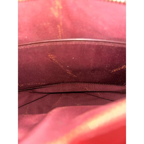 VTG Etienne Aigner Oxblood Red Leather Shoulder Bag & Belt Set 70s-80s Germany - Picture 10 of 13